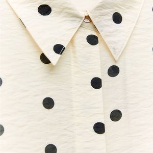 Zara XL Polkadot buttoned down shirt